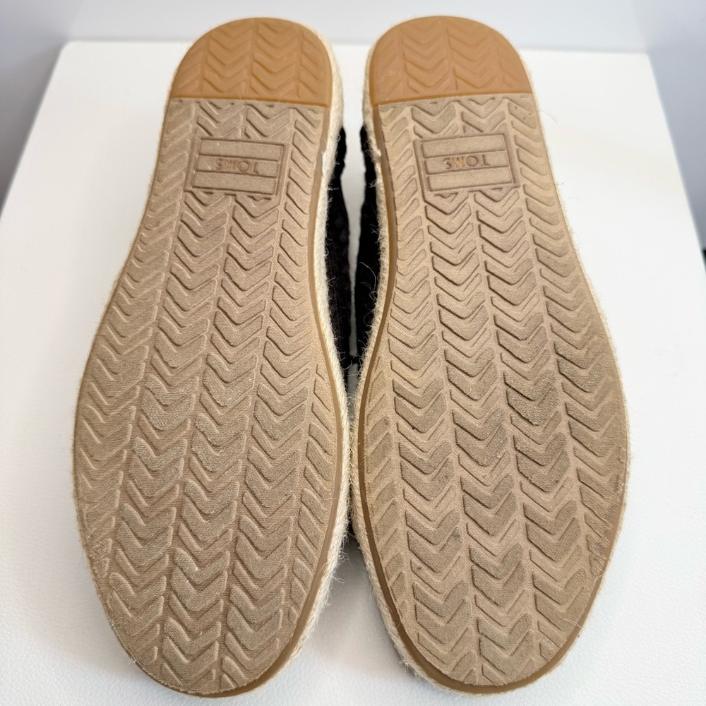 TOMS Women's Espadrille Sneaker Lena Black Mesh 6.5 - Picture 7 of 7